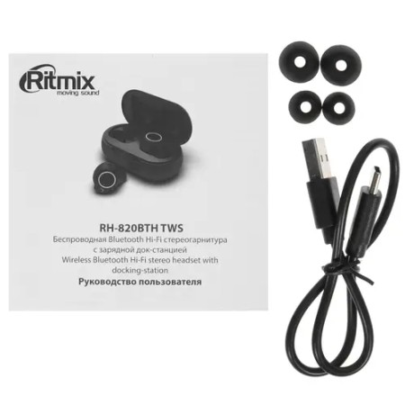 Наушники TWS Ritmix RH-820BTH черный