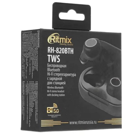 Наушники TWS Ritmix RH-820BTH черный