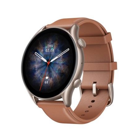 Смарт-часы Amazfit GTR 3 Pro (A2040) тёмно-коричневый (1 ремешок) 46 мм