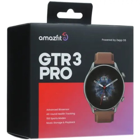 Смарт-часы Amazfit GTR 3 Pro (A2040) тёмно-коричневый (1 ремешок) 46 мм