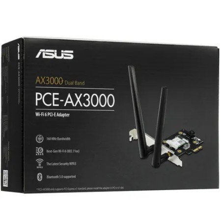 Wi-Fi адаптер ASUS PCE-AX3000 черный