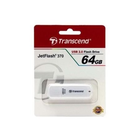 64 ГБ USB Флеш-накопитель Transcend JetFlash 370 (TS64GJF370) белый