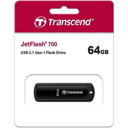 64 ГБ USB Флеш-накопитель Transcend JetFlash 700 (TS64GJF700) черный