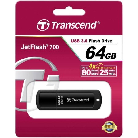 64 ГБ USB Флеш-накопитель Transcend JetFlash 700 (TS64GJF700) черный