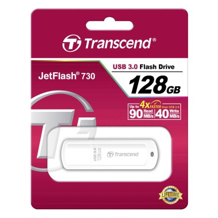 128 ГБ USB Флеш-накопитель Transcend JetFlash 730 (TS128GJF730) белый