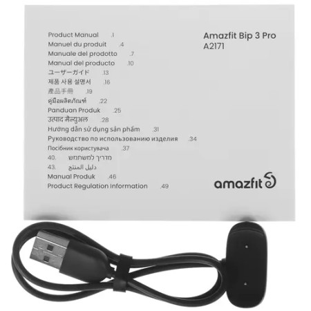 Смарт-часы Amazfit Bip 3 Pro (A2171) черный (1 ремешок) 37 мм