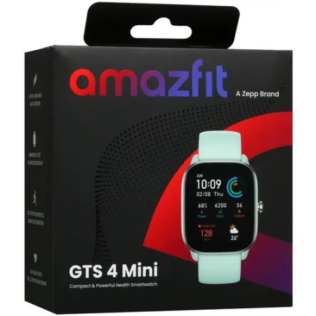 Смарт-часы Amazfit GTS4 mini Mint Blue (A2176) голубой (1 ремешок) 35 мм