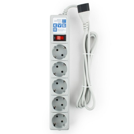 Сетевой фильтр Power Cube SPG-B-6Ext серый 1.9 м