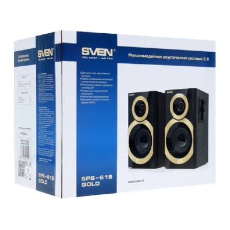Колонки SVEN SPS-619 GOLD (SV-0120619GD) черно-золотой