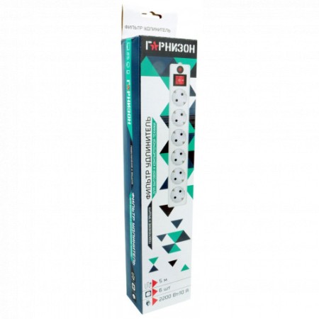 Сетевой фильтр Гарнизон EHW-15 белый 5 м