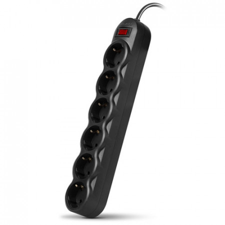Сетевой фильтр Sven SF-06L (SV-015121) черный 1.8 м