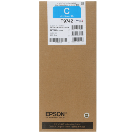 Картридж струйный Epson T9742 (C13T974200) голубой (повышенная емкость) (с чипом)