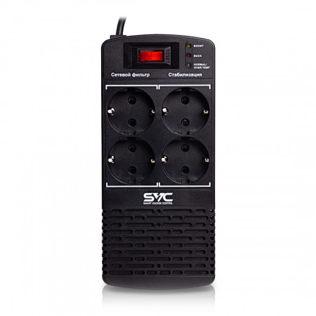 Стабилизатор напряжения SVC AVR-600-L черный