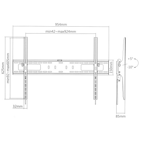 Кронштейн Brateck LP42-69T черный