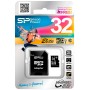 32 ГБ Карта памяти Silicon Power Elite microSDHC (SP032GBSTHBU1V10SP) + адаптер черный