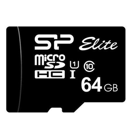 64 ГБ Карта памяти Silicon Power Elite microSDXC (SP064GBSTXBU1V10) черный