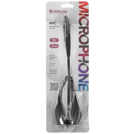 Микрофон Defender MIC-115 черный