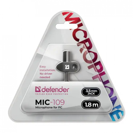 Микрофон Defender MIC-109 черный