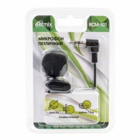 Микрофон Ritmix RCM-101 черный