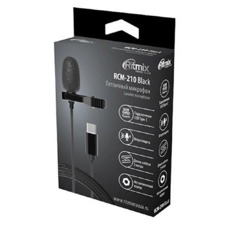 Микрофон Ritmix RCM-210 черный