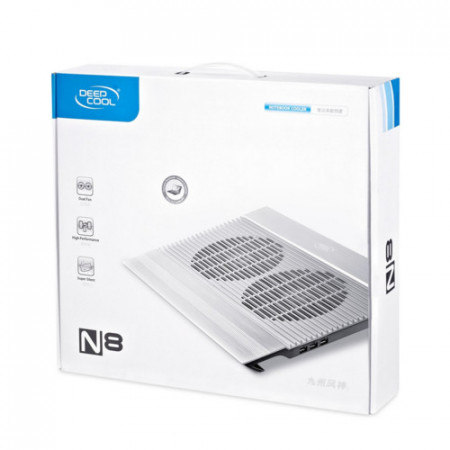 Подставка для ноутбука Deepcool N8 (DP-N24N-N8SR) серебристый