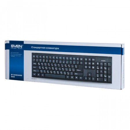 Клавиатура проводная SVEN Standard 303 (SV-03100303PU) черный
