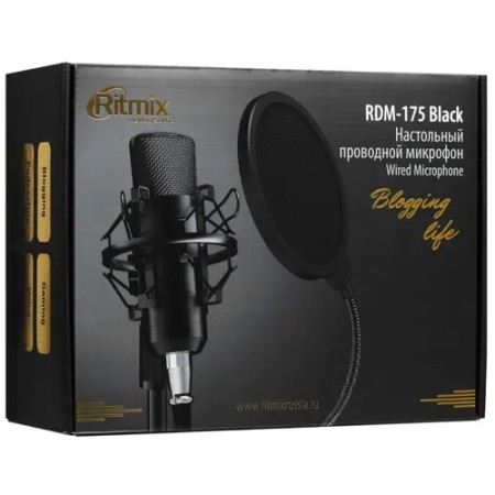 Микрофон Ritmix RDM-175 черный