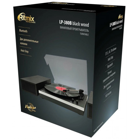 Виниловый проигрыватель Ritmix LP-380B Black wood черный