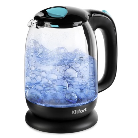 Электрический чайник Kitfort KT-625-1 черно-голубой