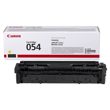 Тонер-картридж лазерный Canon 054 Y (3021C002) жёлтый (с чипом)