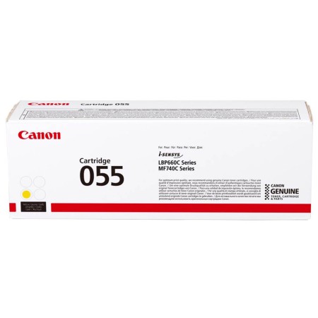 Тонер-картридж лазерный Canon 055 Y (3013C002) жёлтый