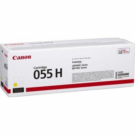 Тонер-картридж лазерный Canon 055H (3017C002) жёлтый (повышенная емкость) (с чипом)