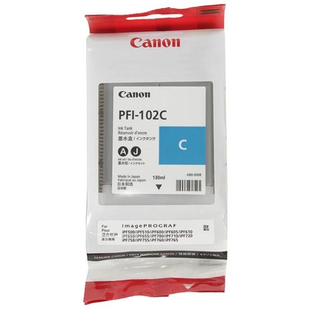 Картридж струйный Canon PFI-102C (0896B001) голубой (с чипом)