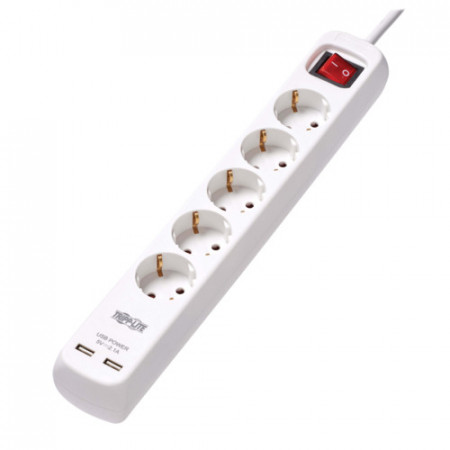 Сетевой фильтр Tripp-Lite (PS5G3USB) белый 3 м