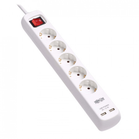 Сетевой фильтр Tripp-Lite (PS5G3USB) белый 3 м