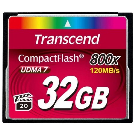 32 ГБ Карта памяти Transcend Compact Flash (TS32GCF800) красный