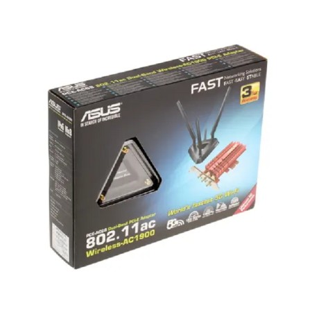 Wi-Fi адаптер ASUS PCE-AC68 красный