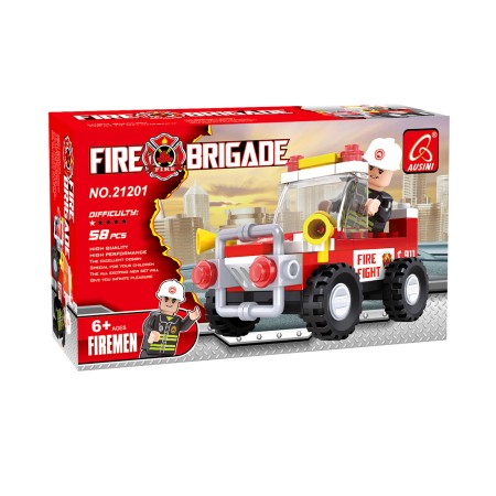 Конструктор Ausini ПОЖАРНАЯ БРИГАДА 21201 красный