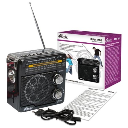 Радиоприемник Ritmix RPR-202 черный