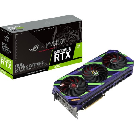 Видеокарта ASUS ROG Strix GeForce RTX 3080 OC EVA Edition (ROG-STRIX-RTX3080-O12G-EVA) 12 Гб черный