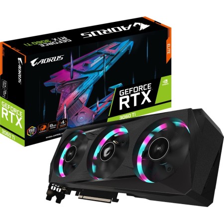 Видеокарта GIGABYTE GeForce RTX 3060 Ti AORUS ELITE (GV-N306TAORUS E-8GD) 8 Гб черный