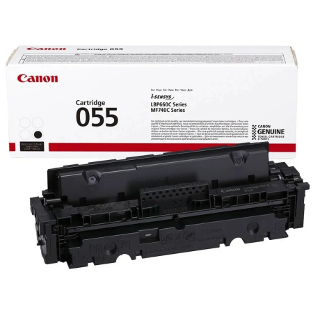 Тонер-картридж лазерный Canon 055BK (3016C002) черный (с чипом)
