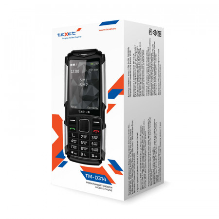 Мобильный телефон Texet TM-D314 (127014) черный