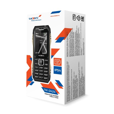 Мобильный телефон Texet TM-D424 черный