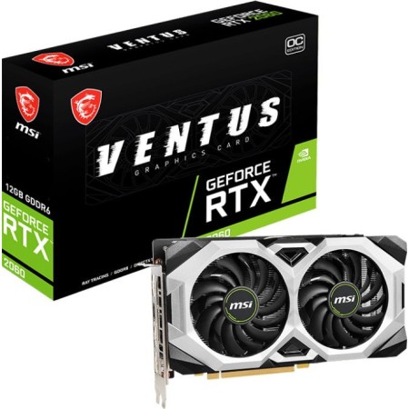 Видеокарта MSI GeForce RTX 2060 VENTUS 12G OC (RTX 2060 VENTUS 12G OC) 12 Гб серый