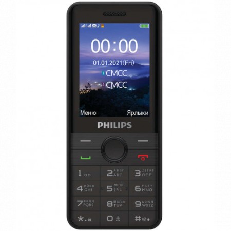 Мобильный телефон Philips Xenium E185 (CTE185BK/00) черный