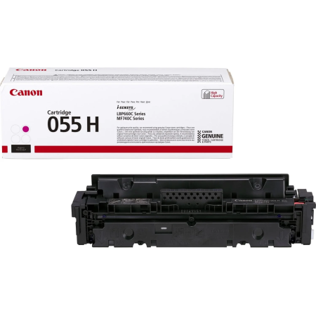 Тонер-картридж лазерный Canon 055H (3018C002) пурпурный (повышенная емкость) (с чипом)