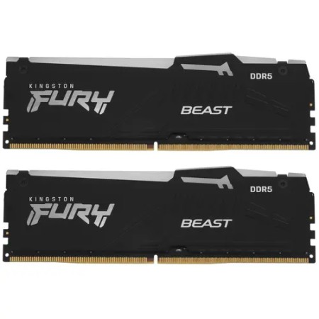 Оперативная память Kingston FURY Beast Black RGB (KF548C38BBAK2-16) 16 ГБ черный