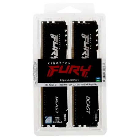 Оперативная память Kingston FURY Beast Black (KF436C17BBK2/16) 16 ГБ черный