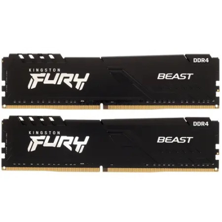 Оперативная память Kingston FURY Beast Black (KF436C17BBK2/16) 16 ГБ черный